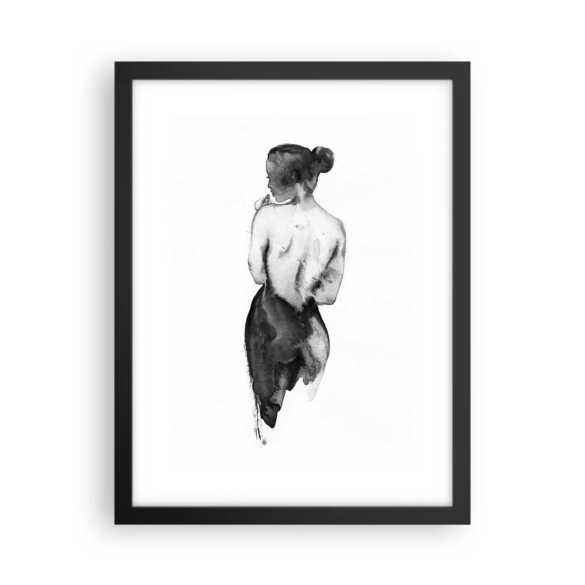 Plakat w czarnej ramie - Przy niej świat znika - 30x40 cm