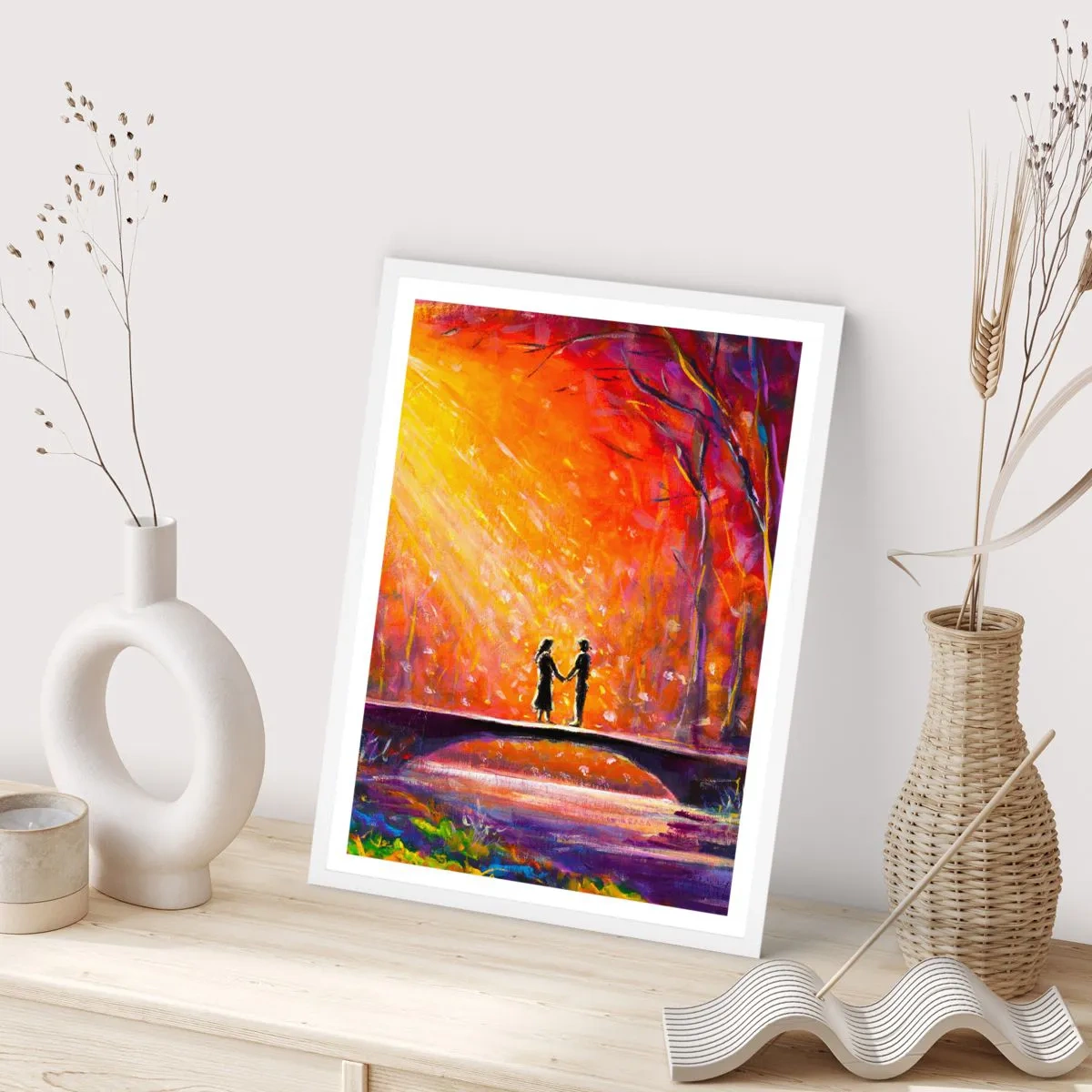 Plakat w białej ramie - Niebo ich też kocha - 70x100 cm