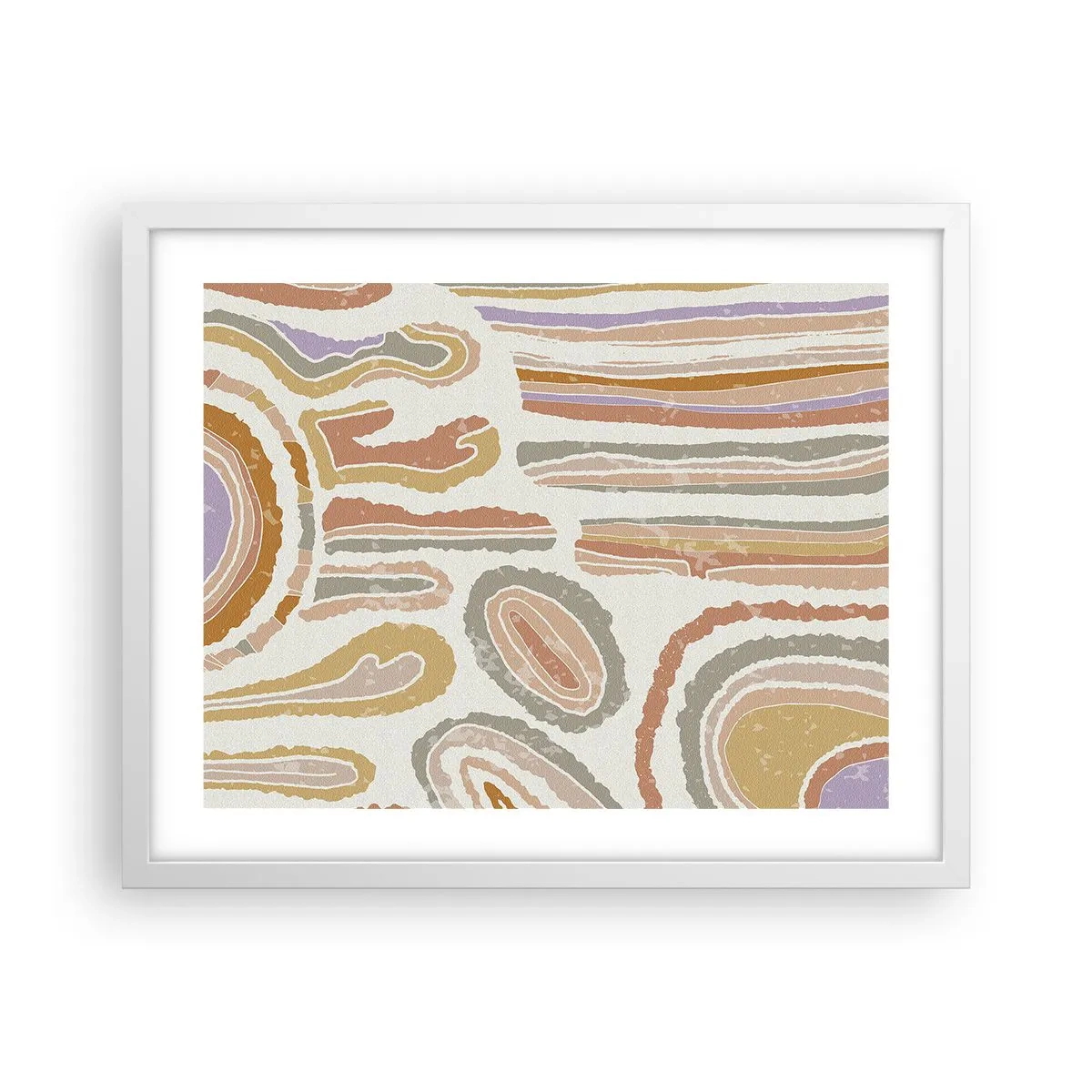 Plakat w białej ramie - Barwne przekroje - 50x40 cm