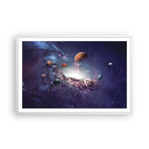 Plakat w białej ramie - Układ słoneczno-taneczny - 91x61 cm