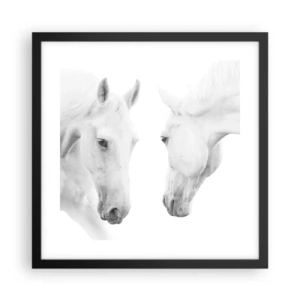 Plakat w czarnej ramie - Czy to jest przyjaźń…? - 40x40 cm