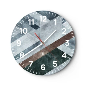 Zegar ścienny - Wyszukana elegancja geometrii - 30x30 cm