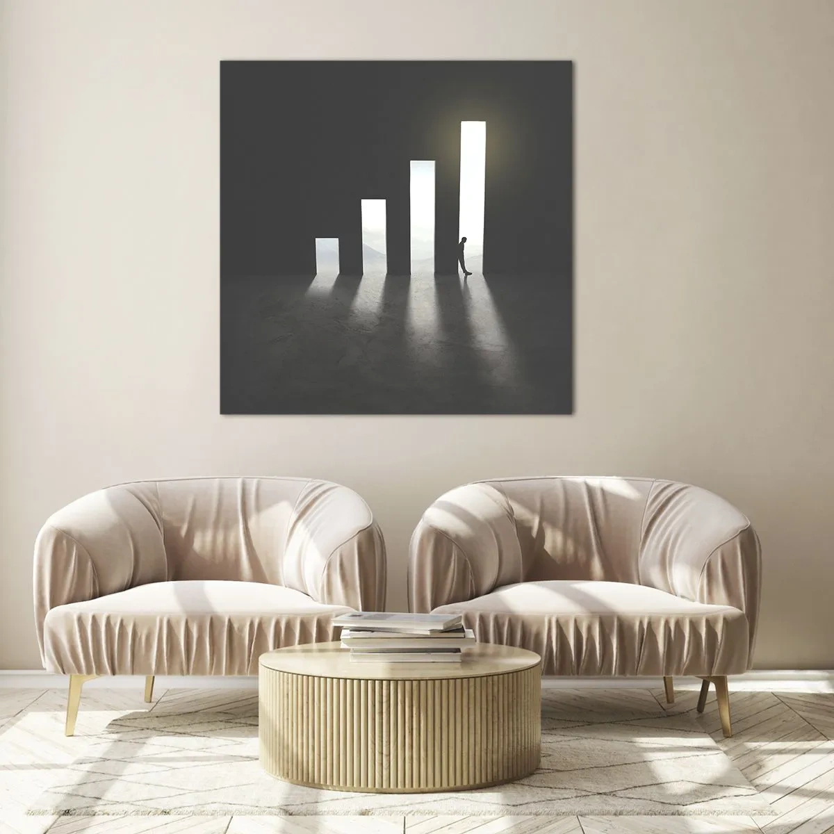 Obraz na szkle - Sukces – impresja - 70x70 cm