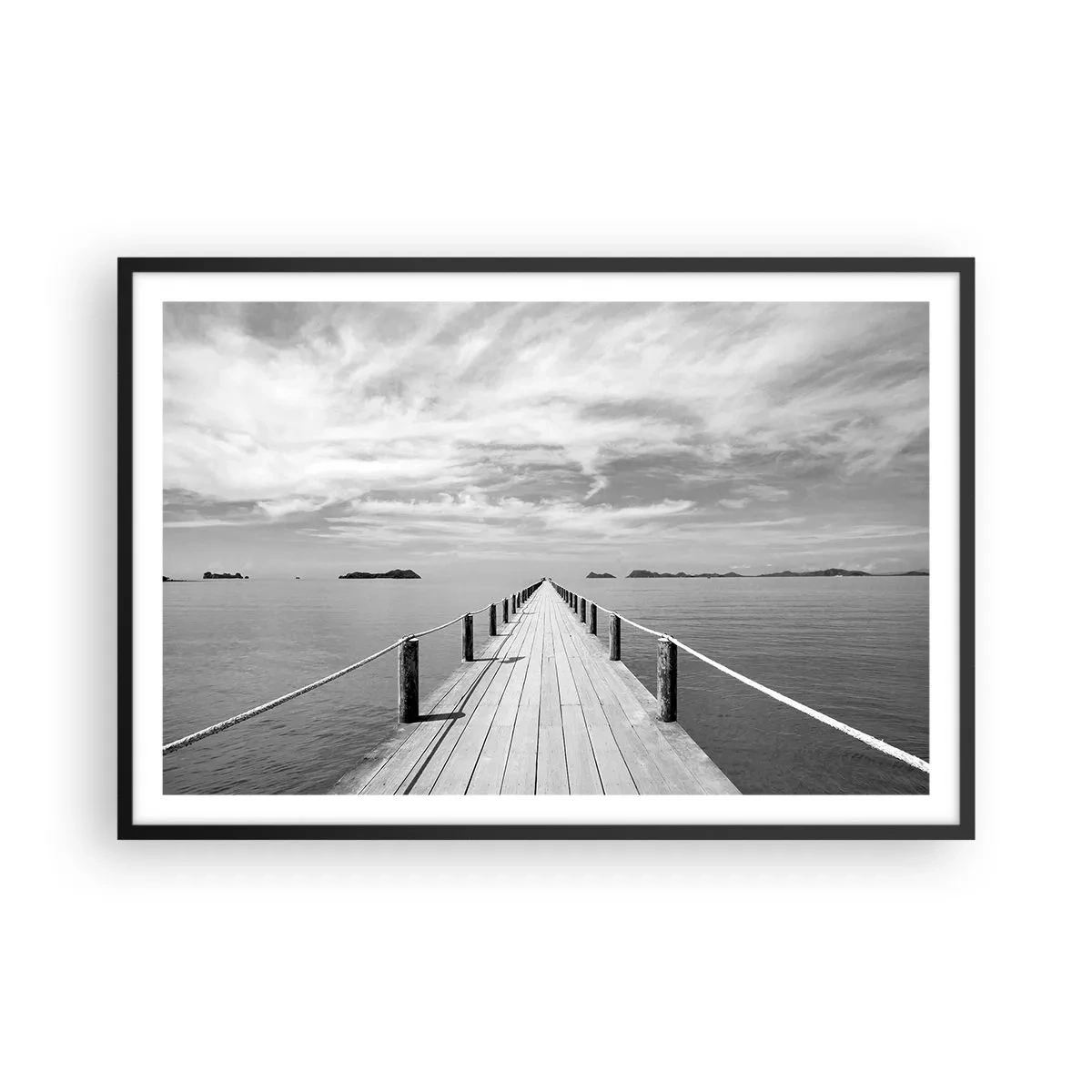 Plakat w czarnej ramie - A może podróż… - 91x61 cm