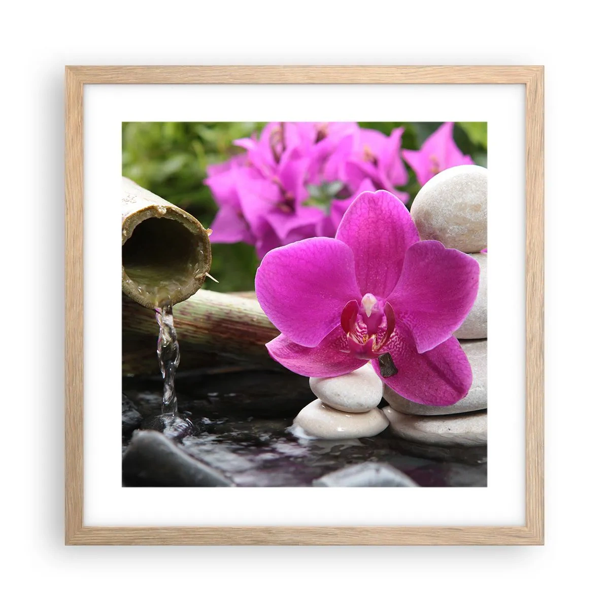 Plakat w ramie jasny dąb - Już odpoczywasz - 40x40 cm