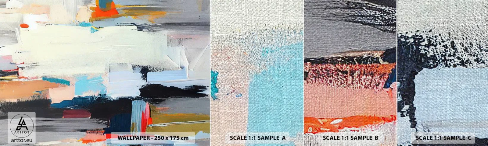 Fototapeta Próbka Premium Canvas - Jest metoda? - Nowoczesny, Farby, Minimalistyczny - 100x30 cm