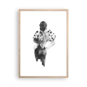 Plakat w ramie jasny dąb - Przeszła tuż obok - 50x70 cm