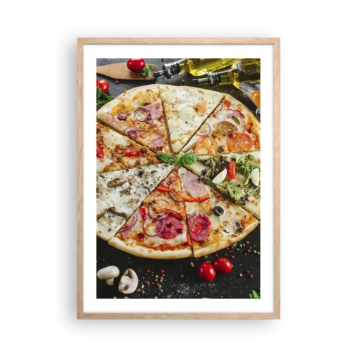 Plakat w ramie jasny dąb - Wachlarz smaków - 50x70 cm