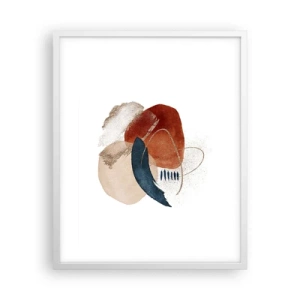 Plakat w białej ramie - Owalna kompozycja - 40x50 cm