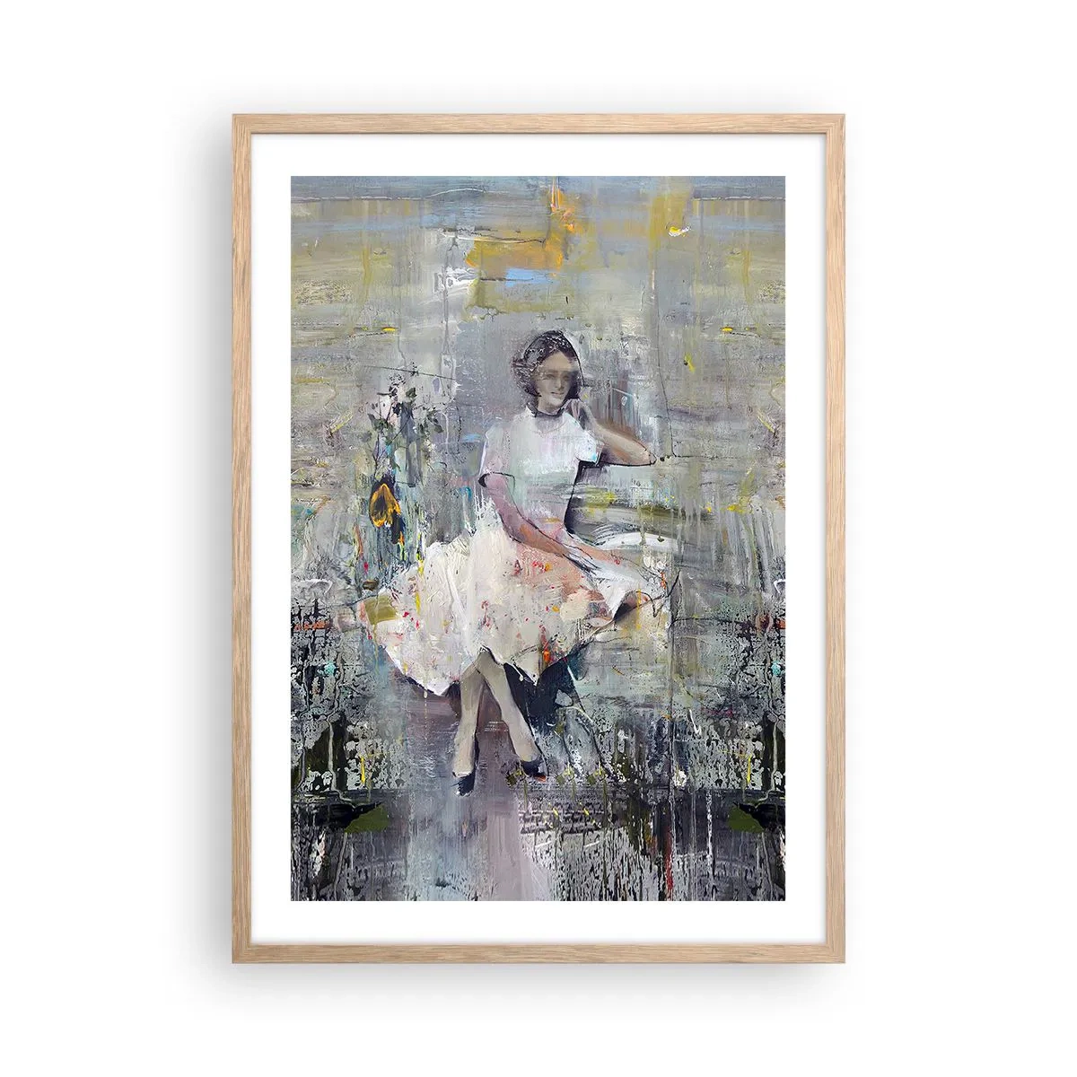 Plakat w ramie jasny dąb - Klasyczna i nowoczesna - 50x70 cm