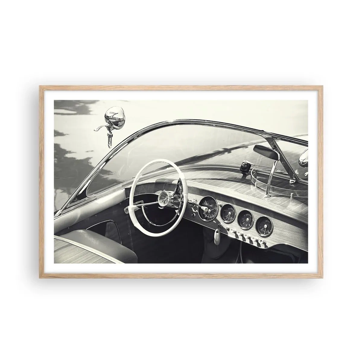 Plakat w ramie jasny dąb - Pogoda dla bogaczy - 91x61 cm