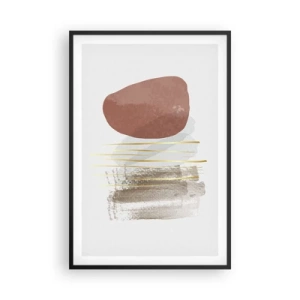 Plakat w czarnej ramie - Abstrakcyjna kolumnada - 61x91 cm