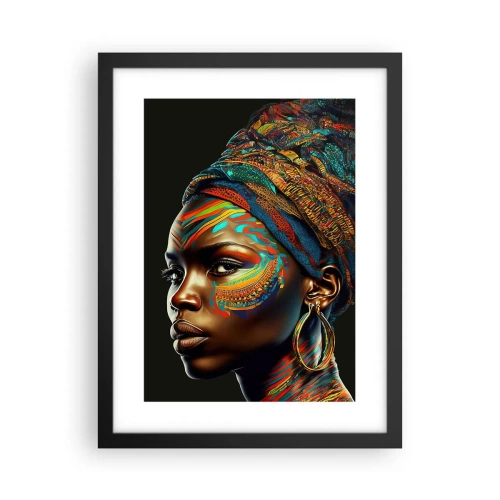 Plakat w czarnej ramie - Afrykańska królowa - 30x40 cm