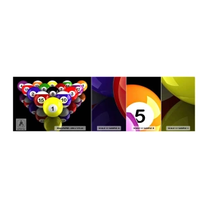 Fototapeta Próbka Samoprzylepna Deluxe Sticker - Różne barwy gry - Sport, Bilard, Kule Bilardowe - 100x30 cm