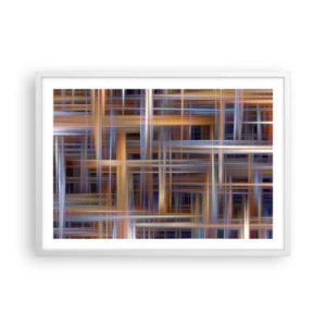 Plakat w białej ramie - Utkane ze światła - 70x50 cm