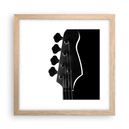 Plakat w ramie jasny dąb - Rockowa cisza - 30x30 cm