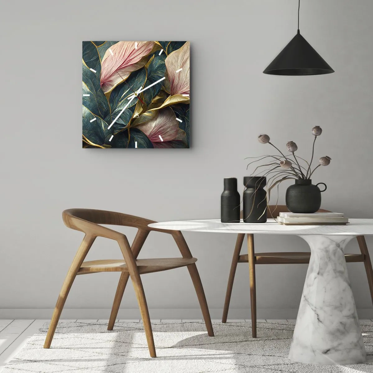 Zegar ścienny - Naturalna elegancja i styl - 30x30 cm