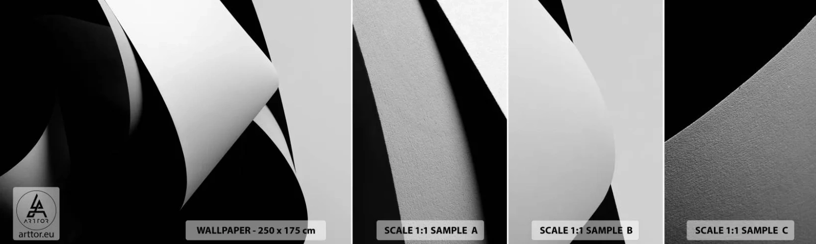 Fototapeta Próbka Standard Eco - Płaszczyzny światła z głębi cienia - 3D, Stonowany, Kształty - 100x30 cm