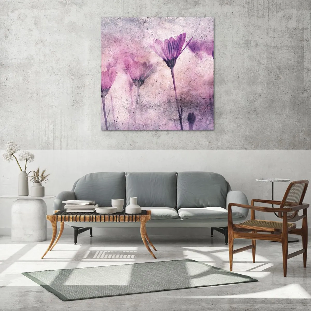 Obraz na szkle - Sen kwiatów - 60x60 cm