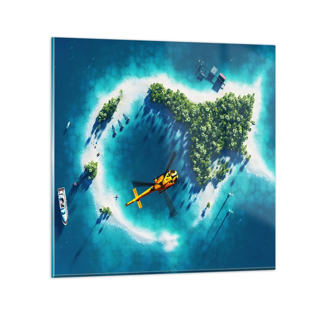 Obraz na szkle - Kup sobie wyspę - 70x70 cm