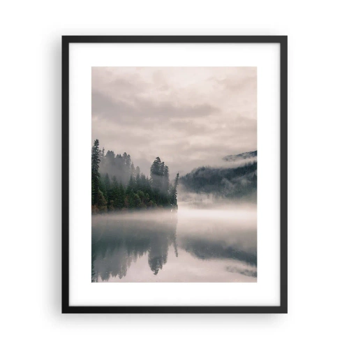 Plakat w czarnej ramie - W zadumie, we mgle - 40x50 cm