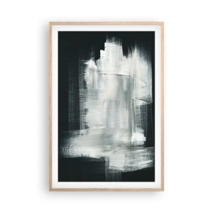 Plakat w ramie jasny dąb - Utkane z pionu i poziomu - 61x91 cm