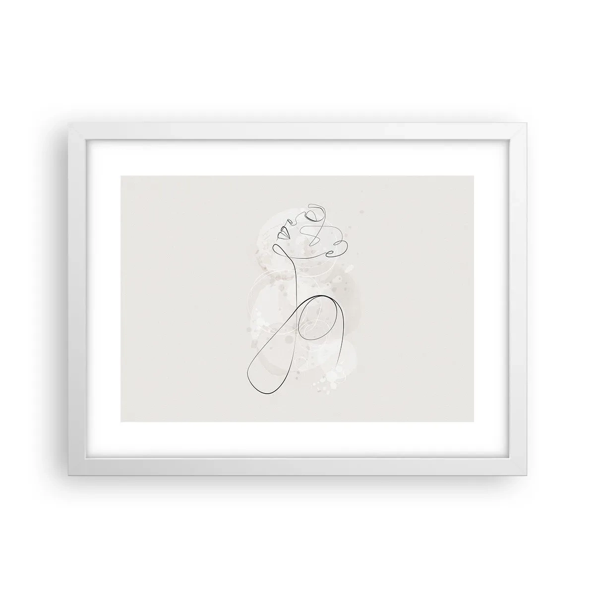 Plakat w białej ramie - Spirala piękna - 40x30 cm