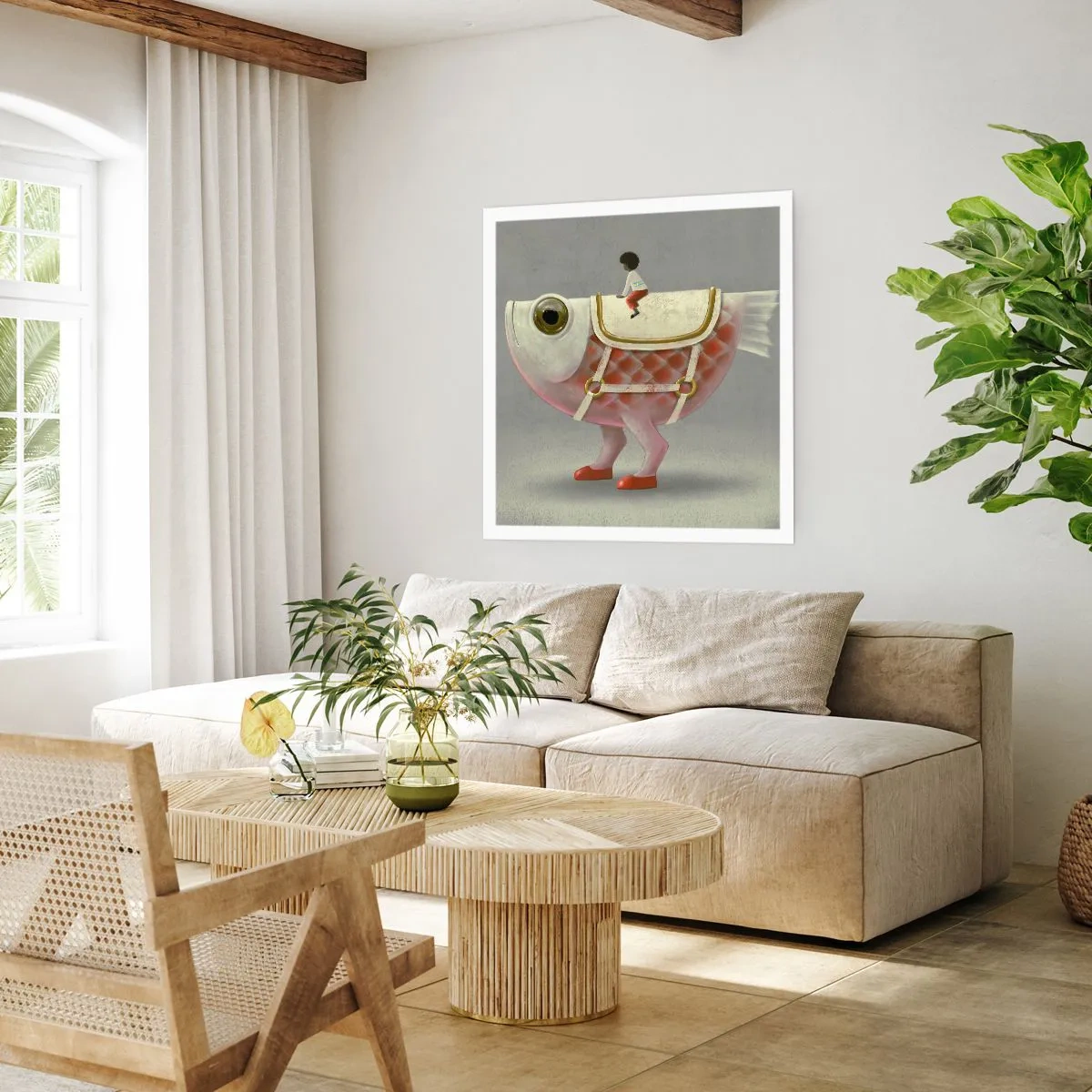 Plakat - Ryboński jeździec - 40x40 cm