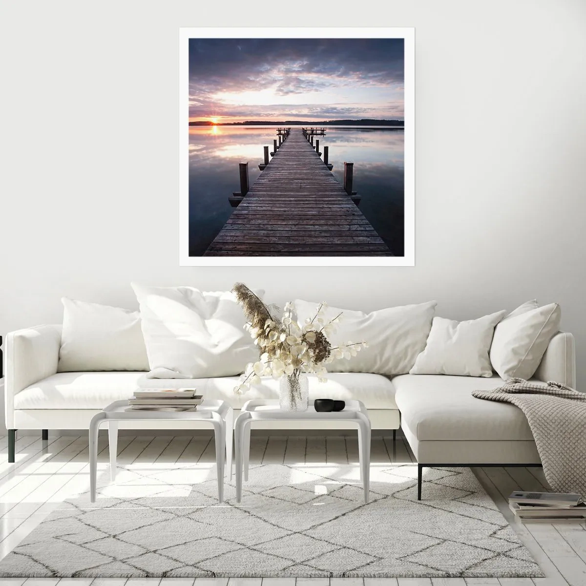 Plakat - Cicha granica dnia i nocy - 60x60 cm