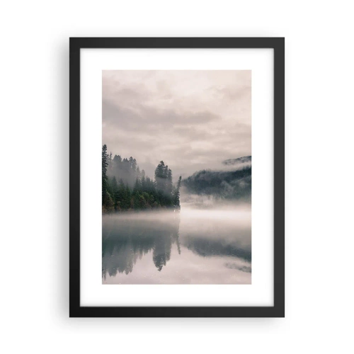 Plakat w czarnej ramie - W zadumie, we mgle - 30x40 cm