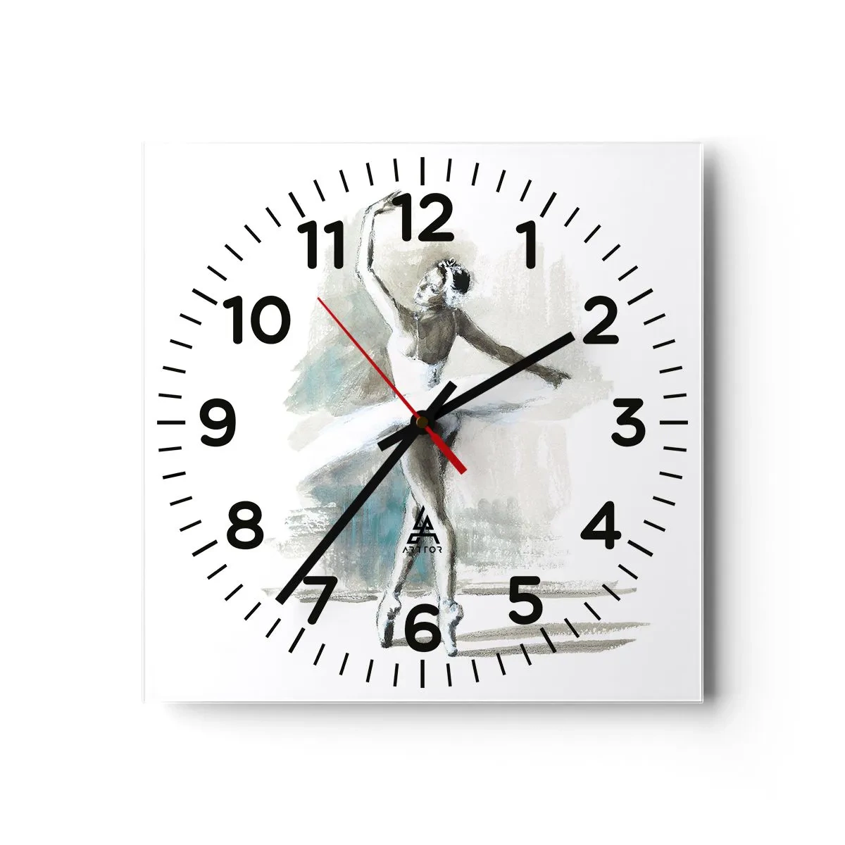 Zegar ścienny - Zaklęta w łabędzia - 40x40 cm