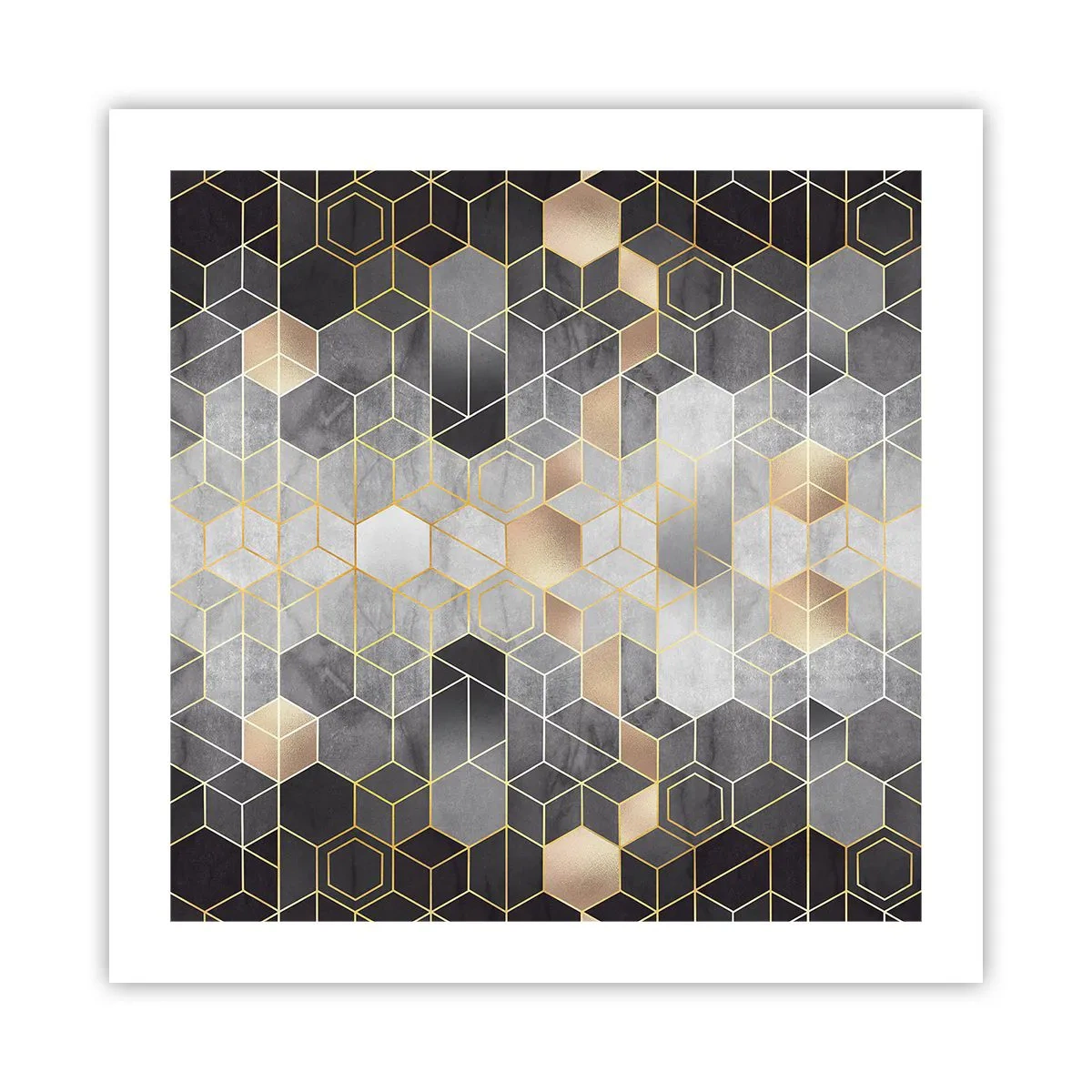 Plakat - Diamentowa kompozycja - 50x50 cm