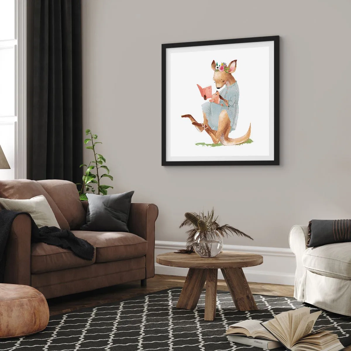 Plakat w czarnej ramie - Poczytaj mi, mamo - 60x60 cm