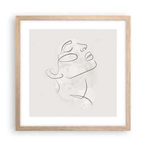 Plakat w ramie jasny dąb - Zarys marzenia - 40x40 cm