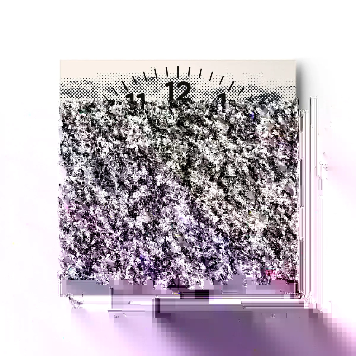 Zegar ścienny - Mglista kompozycja - 40x40 cm