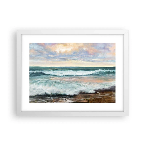 Plakat w białej ramie - Tutaj wygładzisz duszę - 40x30 cm