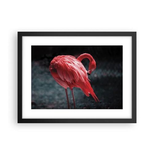 Plakat w czarnej ramie - Karmazynowy poemat natury - 40x30 cm
