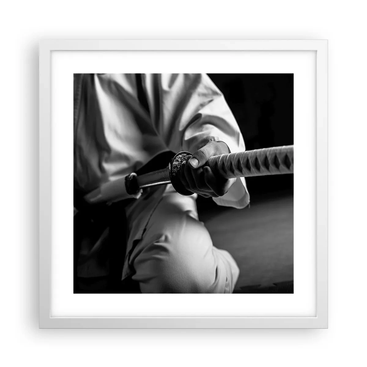 Plakat w białej ramie - Dusza wojownika - 40x40 cm