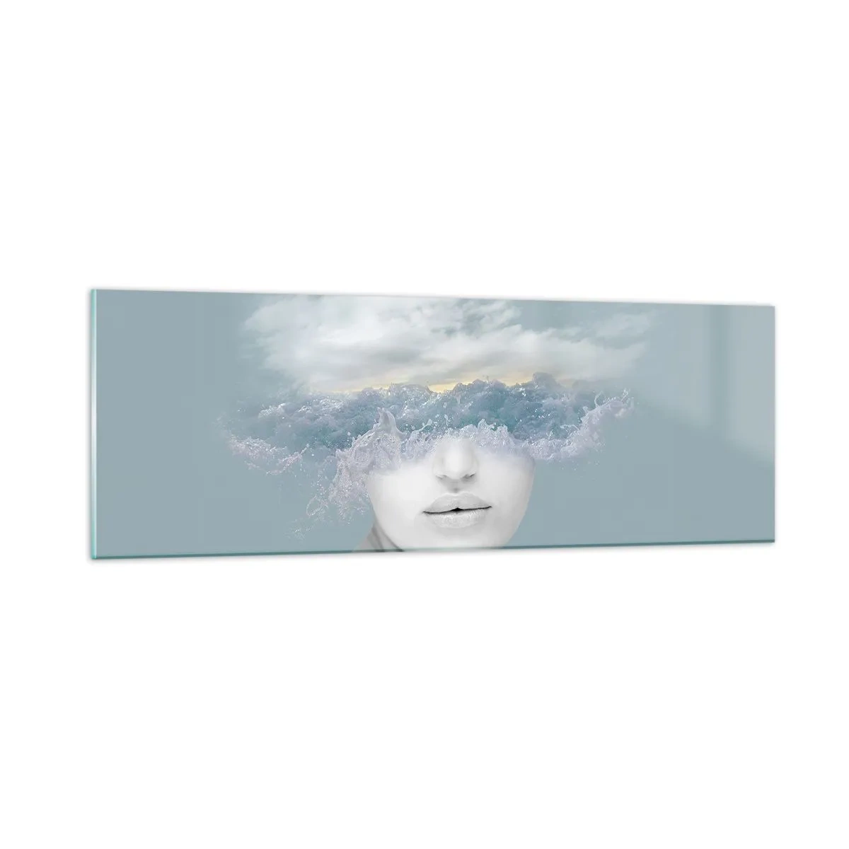 Obraz na szkle - Z głową w chmurach - 90x30 cm
