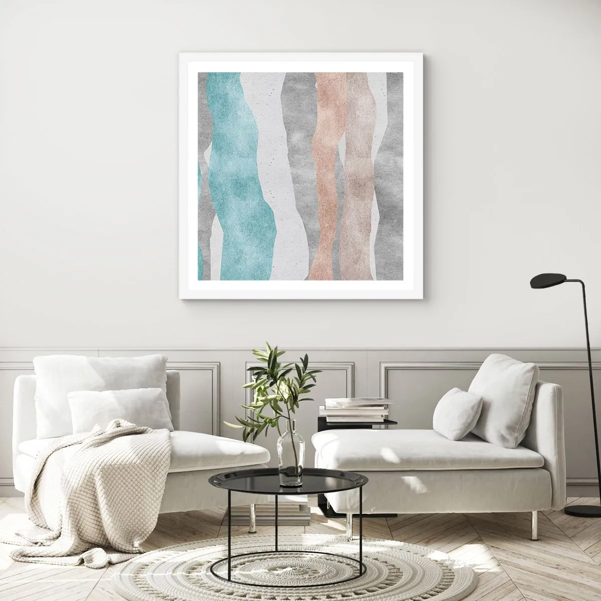 Plakat w białej ramie - Studium bliskości - 50x50 cm