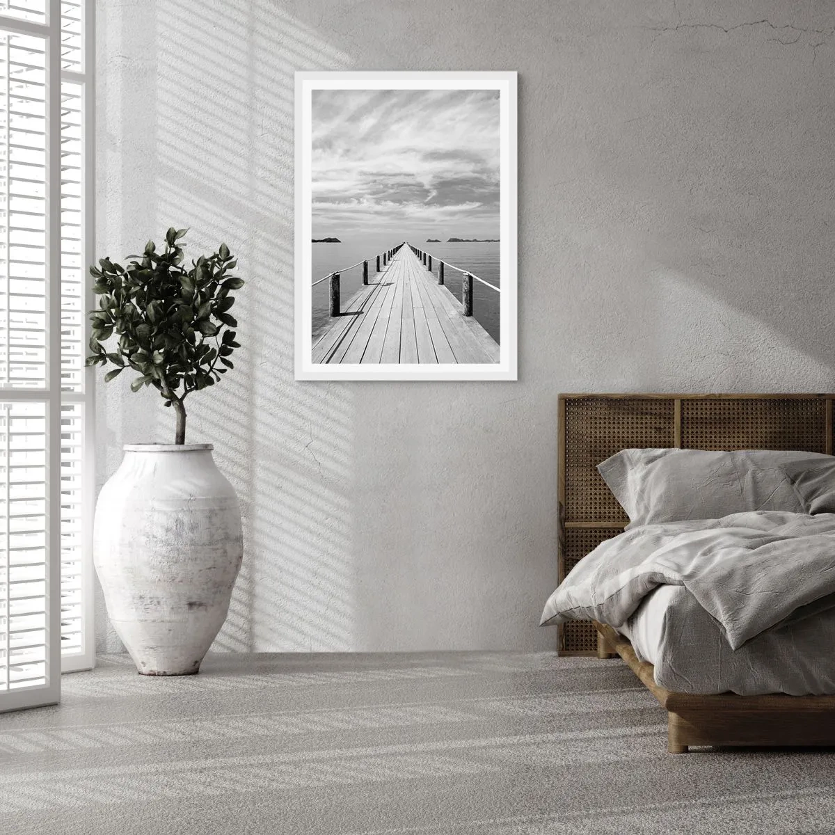 Plakat w białej ramie - A może podróż… - 40x50 cm