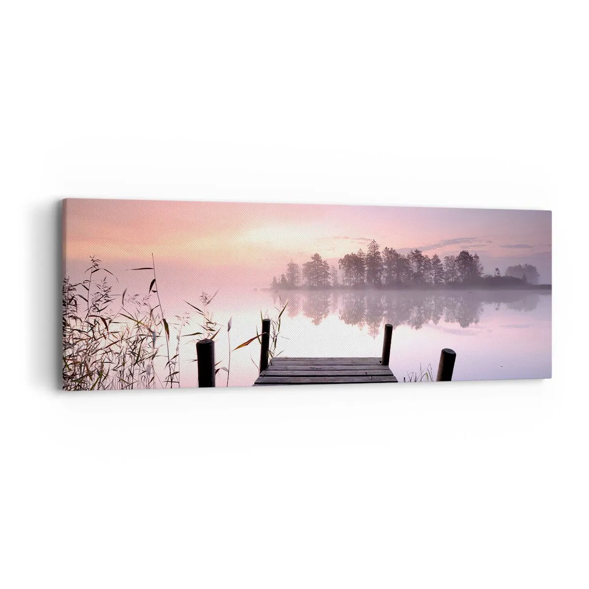 Obraz na płótnie - Z liliowej mgły... - 90x30 cm