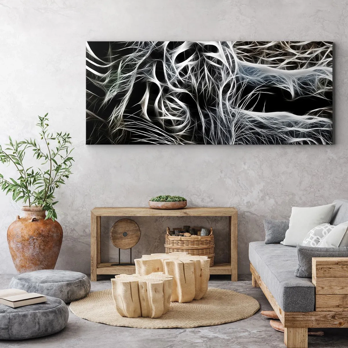 Obraz na płótnie - Studium kociej lekkości - 90x30 cm