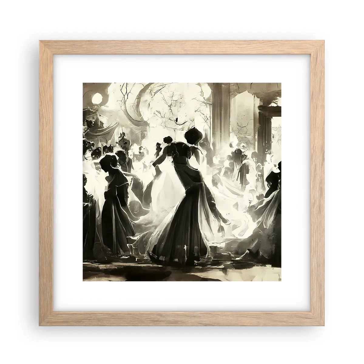 Plakat w ramie jasny dąb - Wielka maskarada - 30x30 cm