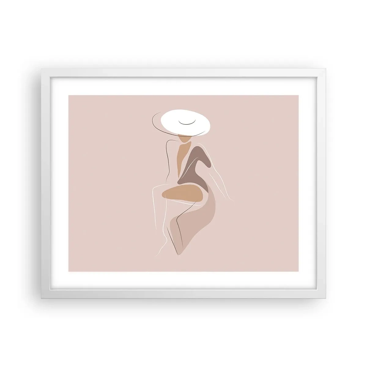 Plakat w białej ramie - Damą być - 50x40 cm