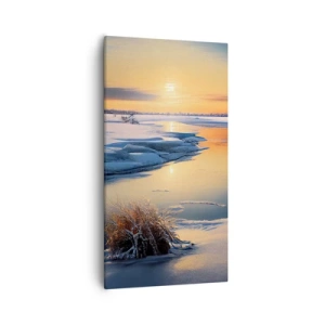Obraz na płótnie - Zimowy zachód słońca - 55x100 cm