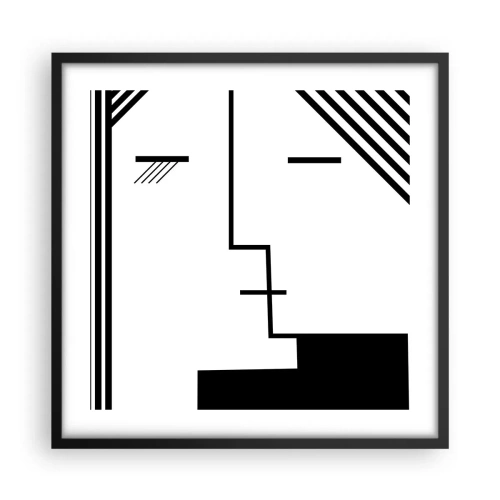 Plakat w czarnej ramie - Po prostu pocałunek - 50x50 cm