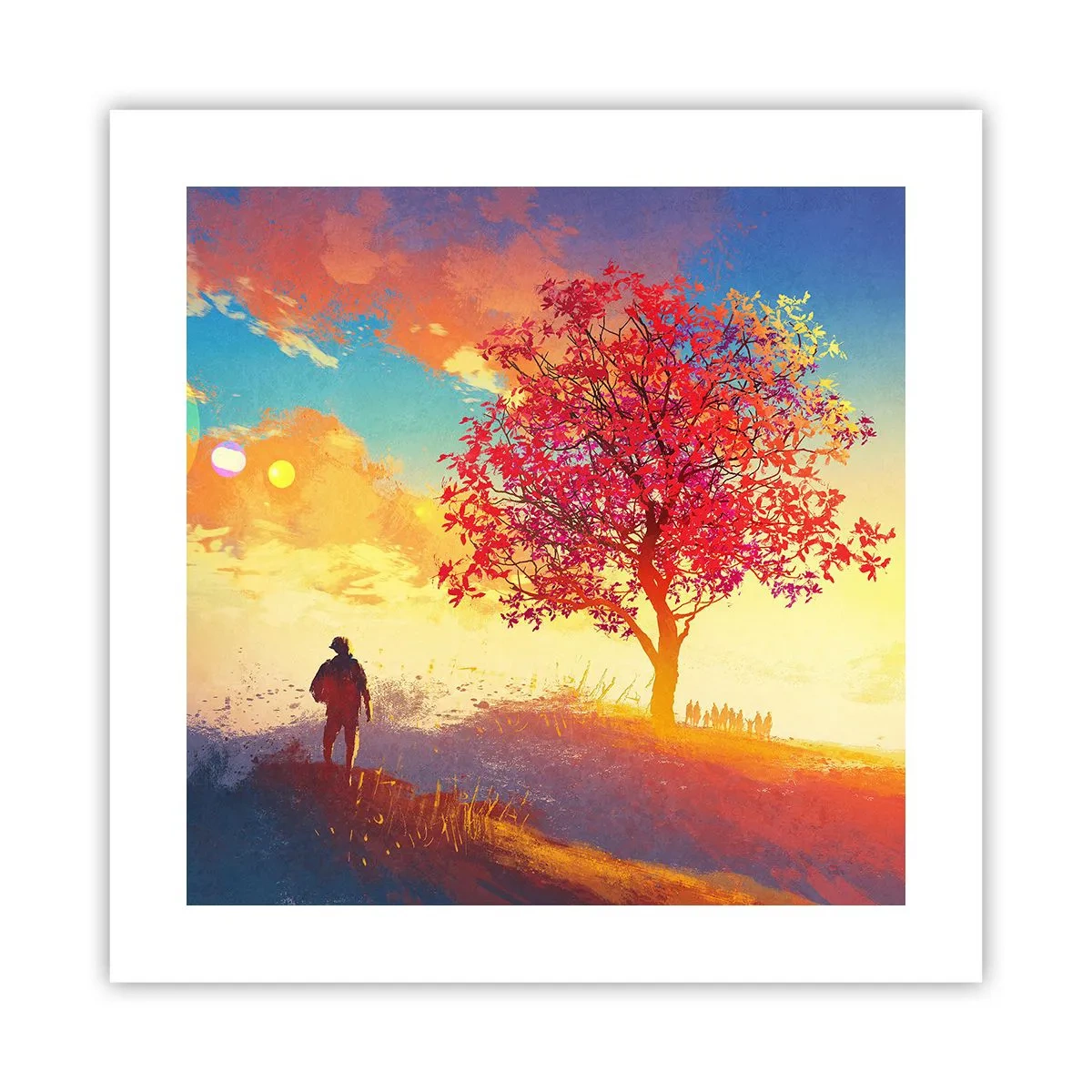 Plakat - Pielgrzym u celu - 40x40 cm