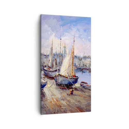 Obraz na płótnie - Miasto nad zatoką - 45x80 cm