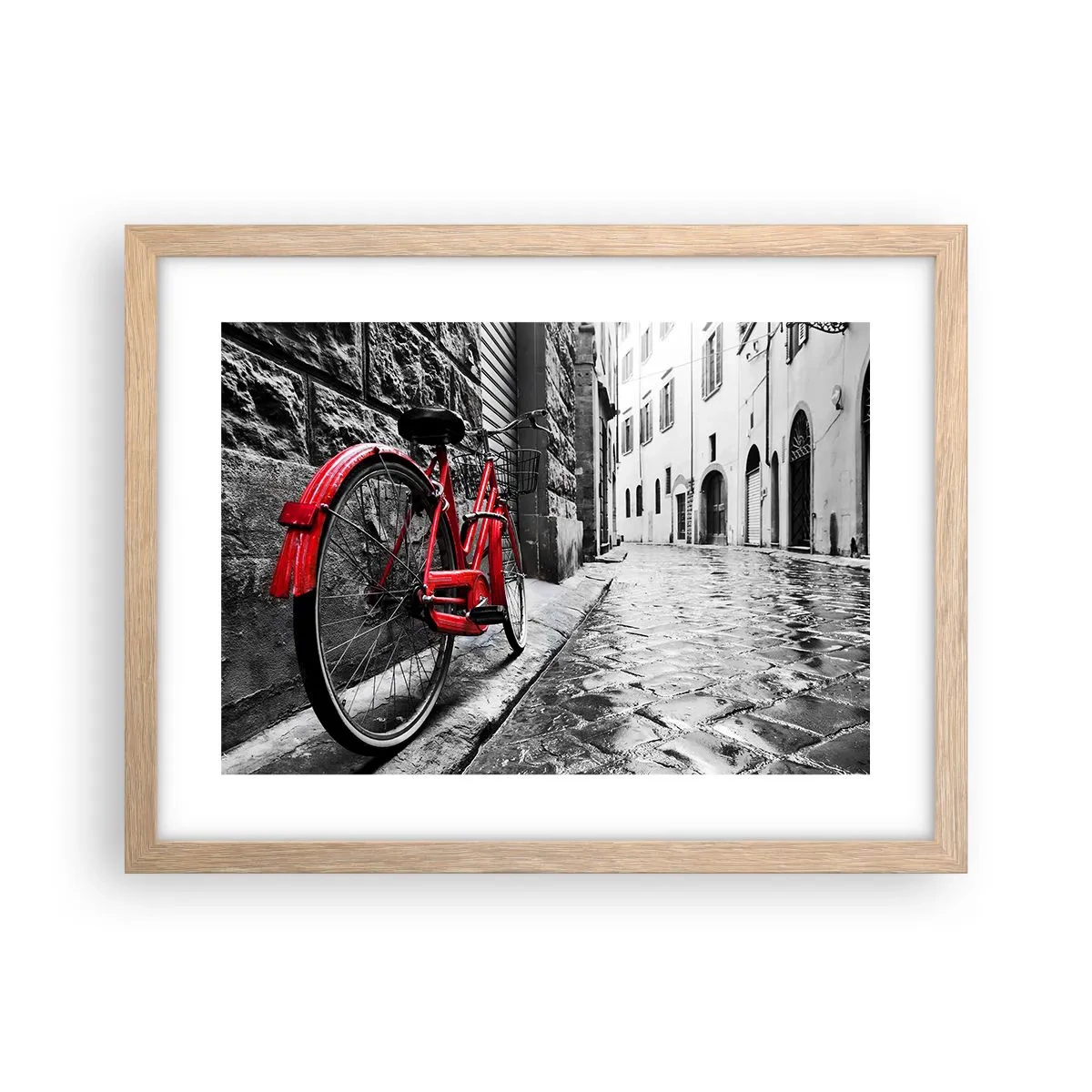 Plakat w ramie jasny dąb - Prawdziwe piękno się nie starzeje - 40x30 cm
